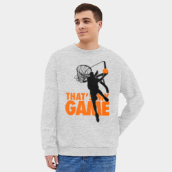 Мужской свитшот oversize без начеса хлопок Баскетбол моя игра - фото 2