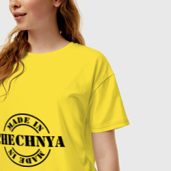 Женская футболка хлопок Oversize Made in Chechnya сделано в Чечне - фото 2