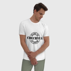 Мужская пижама с белой футболкой хлопок Made in Chechnya сделано в Чечне - фото 2