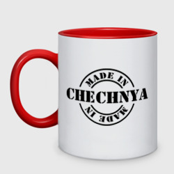 Кружка двухцветная Made in Chechnya сделано в Чечне