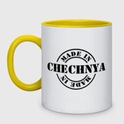 Кружка двухцветная Made in Chechnya сделано в Чечне