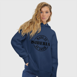 Женское худи Oversize хлопок Made in Siberia Сделано в Сибири - фото 2