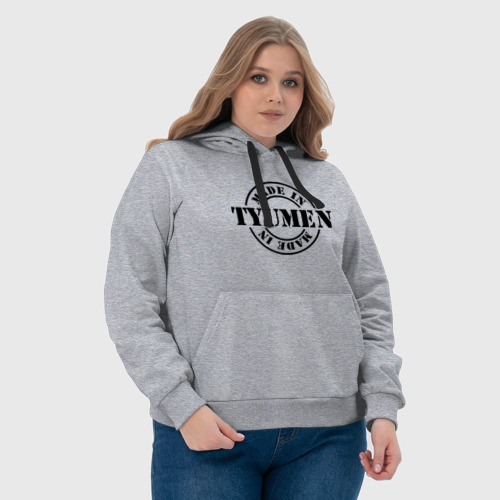 Женская толстовка хлопок Made in Tyumen сделано в Тюмени, цвет меланж - фото 6