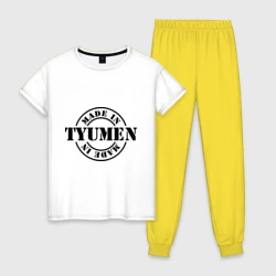 Женская пижама с белой футболкой хлопок Made in Tyumen сделано в Тюмени