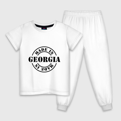 Детская пижама хлопок Made in Georgia сделано в Грузии, цвет белый