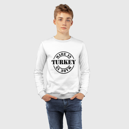 Детский свитшот хлопок Made in Turkey (сделано в Турции), цвет белый - фото 7