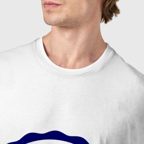 Мужская футболка хлопок Эмблема - Рома, цвет белый - фото 6