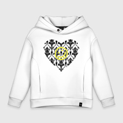 Детское худи Oversize хлопок Шерлок Сердце и Смайлик