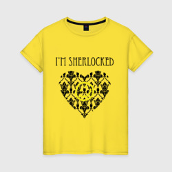 Женская футболка хлопок Шерлок Сердце I'm Sherlocked