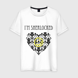 Мужская футболка хлопок Шерлок Сердце I'm Sherlocked