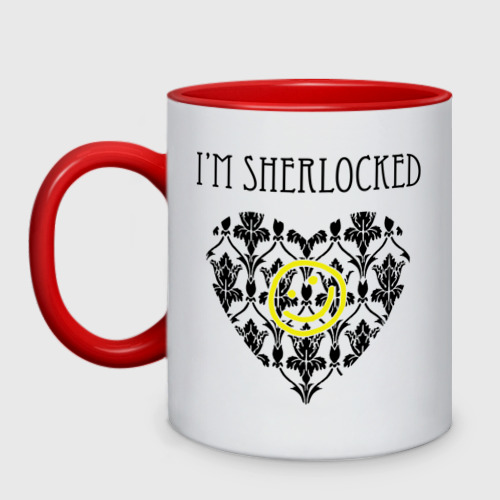 Кружка двухцветная Шерлок Сердце I'm Sherlocked