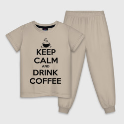 Детская пижама хлопок Keep calm and drink coffee