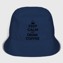 Женская панама хлопок Keep calm and drink coffee