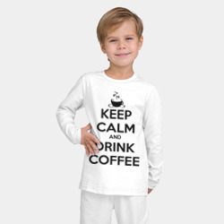 Детская пижама с лонгсливом хлопок Keep calm and drink coffee - фото 2