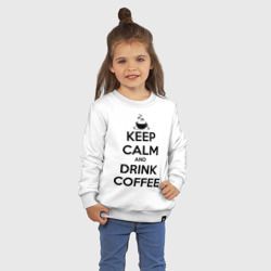 Детский свитшот хлопок Keep calm and drink coffee - фото 2