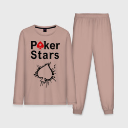 Мужская пижама с лонгсливом хлопок Poker Stars