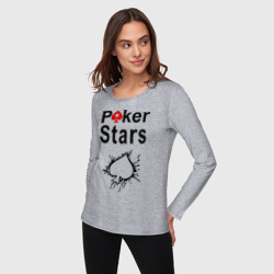 Женский лонгслив хлопок Poker Stars - фото 2