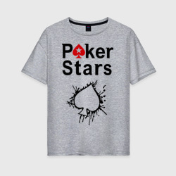 Женская футболка хлопок Oversize Poker Stars