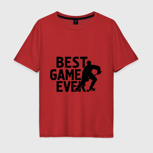 Мужская футболка хлопок Oversize Лучшая игра когда-либо, цвет красный