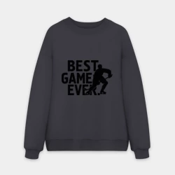 Мужской свитшот oversize без начеса хлопок Лучшая игра когда-либо