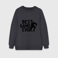 Женский свитшот oversize без начеса хлопок Лучшая игра когда-либо