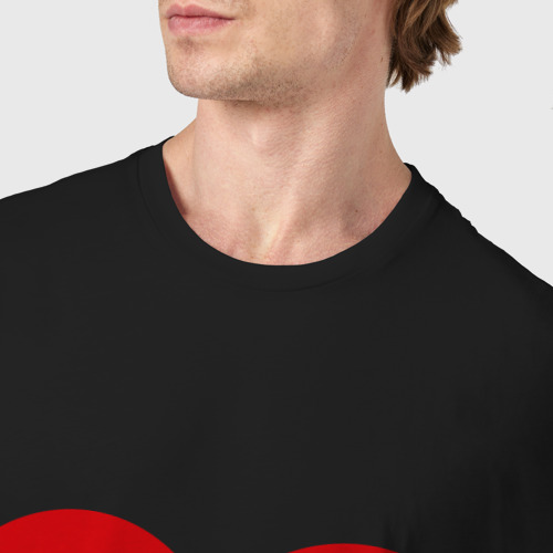 Мужская футболка хлопок Heart off, цвет черный - фото 6
