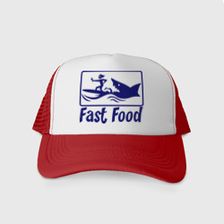 Кепка тракер с сеткой Fast food - быстрая еда