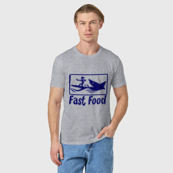 Мужская футболка хлопок Fast food - быстрая еда - фото 2