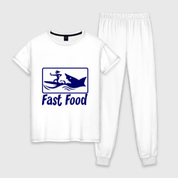Женская пижама хлопок Fast food - быстрая еда