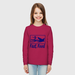 Детский лонгслив хлопок Fast food - быстрая еда - фото 2