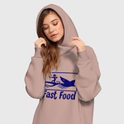 Платье-худи хлопок Fast food - быстрая еда - фото 2
