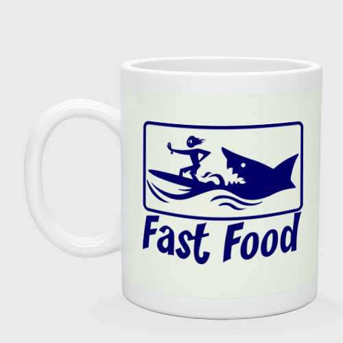 Кружка керамическая с принтом Fast food - быстрая еда, вид спереди #2