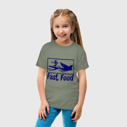 Детская футболка хлопок Fast food - быстрая еда - фото 2