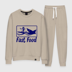 Женский костюм хлопок Fast food - быстрая еда