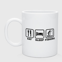 Кружка керамическая Eat Sleep Fishing