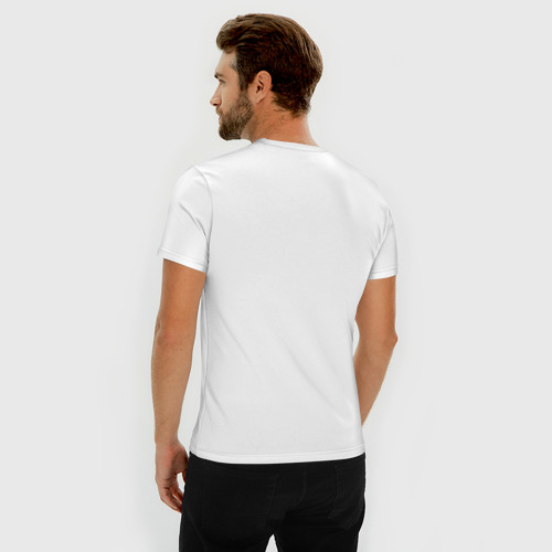 Мужская футболка хлопок Slim Eat Sleep More sleep, цвет белый - фото 4