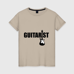 Женская футболка хлопок Гитарист