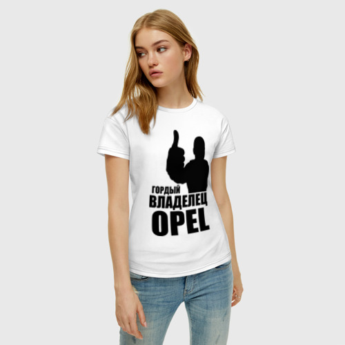 Женская футболка хлопок Гордый владелец Opel - фото 3
