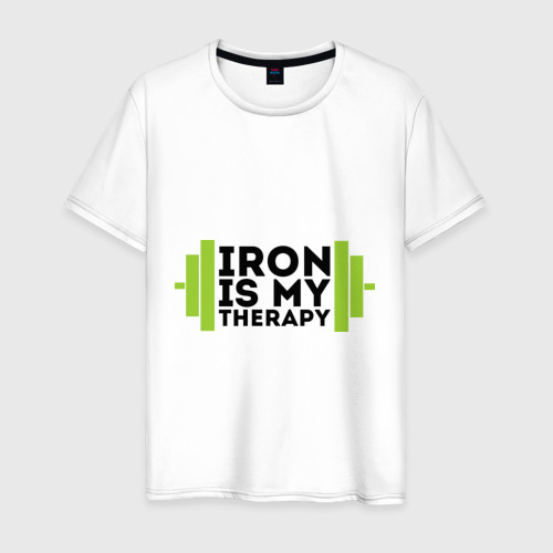 Мужская футболка хлопок Железо-это моя терапия
