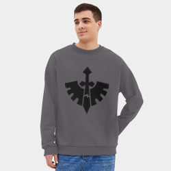 Мужской свитшот oversize без начеса хлопок Тёмные Ангелы Dark Angels - фото 2