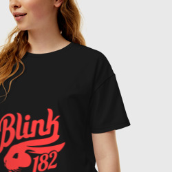 Женская футболка хлопок Oversize Blink 182 - фото 2
