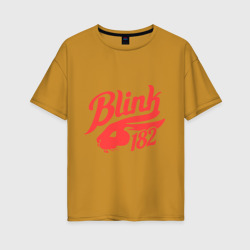 Blink 182 – Женская футболка хлопок Oversize с принтом купить со скидкой в -16%