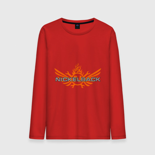 Мужской лонгслив хлопок Nickelback (2), цвет красный