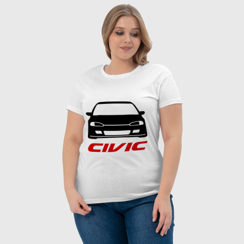 Женская футболка хлопок honda civic - фото 6