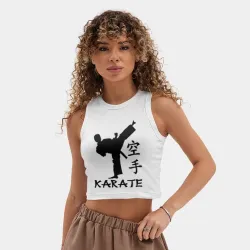 Женская укороченная майка-топ хлопок Karate Карате - фото 2