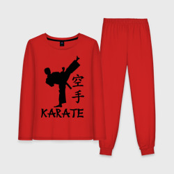 Женская пижама с лонгсливом хлопок Karate Карате