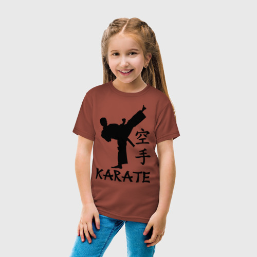 Детская футболка хлопок Karate Карате, цвет кирпичный - фото 5