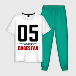 Мужская пижама с белой футболкой хлопок 05 Дагестан