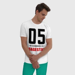 Мужская пижама с белой футболкой хлопок 05 Дагестан - фото 2