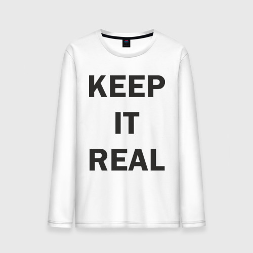 Мужской лонгслив хлопок Keep It Real, цвет белый